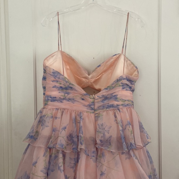 MAC DUGGAL FLORAL CUT OUT RUFFLE LAYERED GOWN - Picture 4 of 5